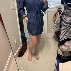 Gap Denim Shirt Dress - Blue